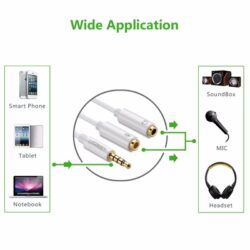 Adaptador de 1 audio y micro 3.5" a 2  jack Ugreen - Imagen 2