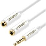 Adaptador de 1 audio y micro 3.5" a 2  jack Ugreen