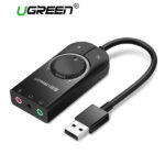 ADAPTADOR USB SONIDO CON CONTROL DE VOLUMEN UGREEN