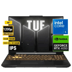 LAPTOP ASUS TUF GAMING I5 210H / 16GB /512 GB/ RTX 4050 6GB/ 16"