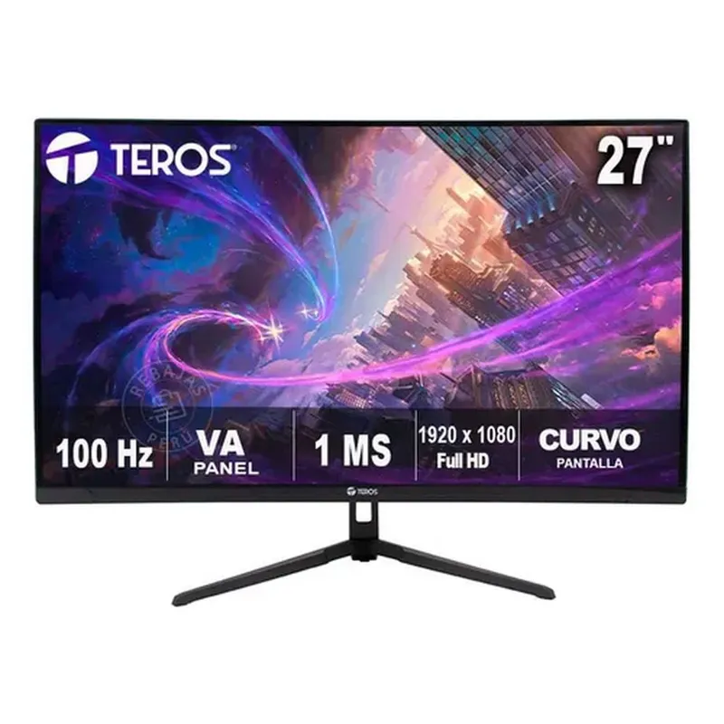 2732 MONITOR TEROS TE-2732S CURVO 27"/100Hz/1ms/FHD - Imagen 1