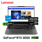 LAPTOP LENOVO LOQ 15IAX9 I5 12450HX / 8GB / 512 GB/ RTX 3050 6GB/ 15.6"