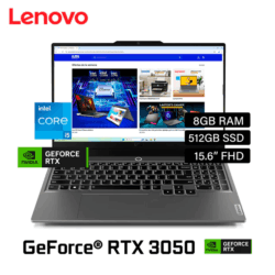 LAPTOP LENOVO LOQ 15IAX9 I5 12450HX / 8GB / 512 GB/ RTX 3050 6GB/ 15.6"