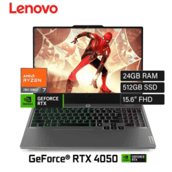 LAPTOP LENOVO LOQ 15ARP9 RYZEN7 7435HS /24 GB/ 512 GB/ RTX 4050 6GB/ 15.6"