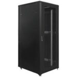 GABINETE DE PISO NACIONAL PUERTA DE VIDRIO Y RUEDAS