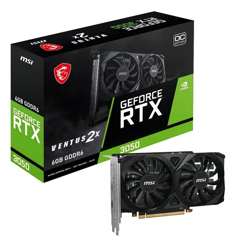 D_NQ_NP_973766-MLA99478475698_112025-O TARJETA DE VIDEO MSI RTX 3050 VENTUS 2X 6GB OC GDDR6 - Imagen 1