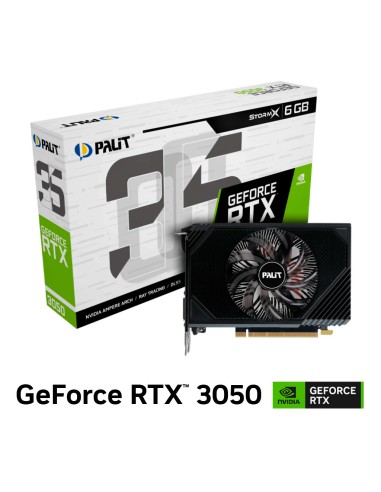 tarjeta-de-video-palit-rtx-3050-6gb-storm-x-ne63050018je-1072f-96-bits TARJETA DE VIDEO PALIT StormX RTX 3050 6GB - Imagen 1