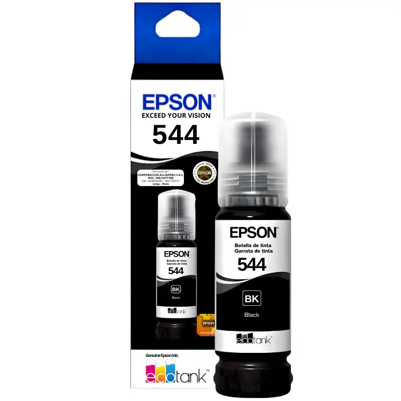 Tinta-Epson-544-Negro-Original-T544120-AL-—-AllinPeru BOTELLA de TINTA EPSON T544 BLACK 65 ml ORIGINAL - Imagen 1